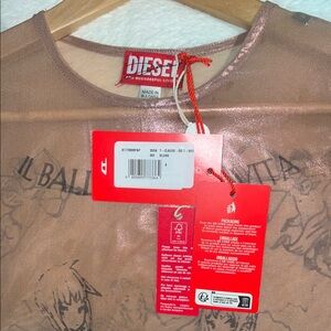 Diesel Brown Graphic Top